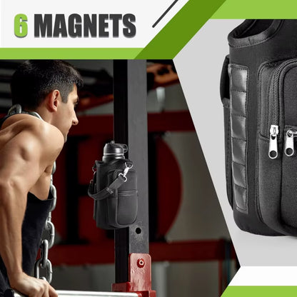 Magnetic Water Bottle Holder Gym Water Bottle Carrier Bag 