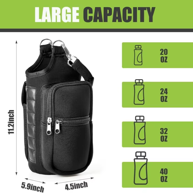Magnetic Water Bottle Holder Gym Water Bottle Carrier Bag 